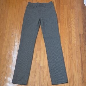 Gray Pinstripe Pants Versace